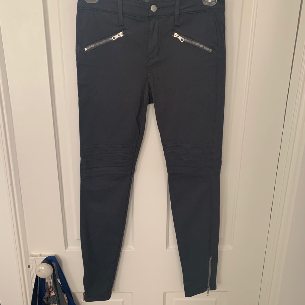 Joe’s Jeans Grey Moto Jeans With Zips Size 28